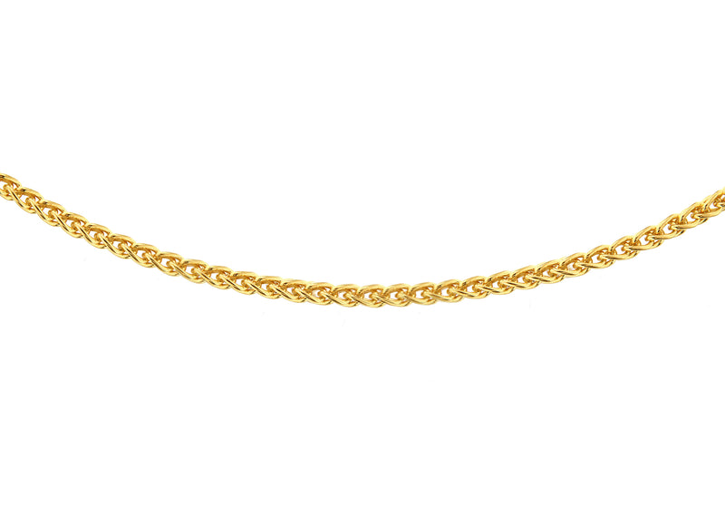 Sterling Silver Yellow Gold Plated Spiga Chain 41m/16"9