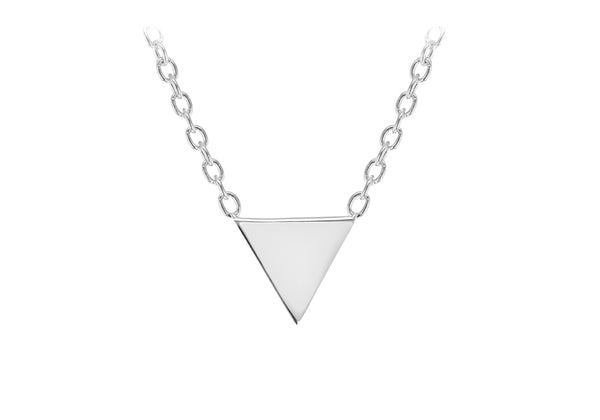 Sterling Silver 8mm x 6mm Triangle Necklet 46m/18"9