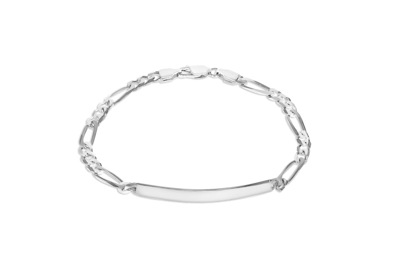 Sterling Silver ID 4.5 Figaro Bracelet 20m/8"9