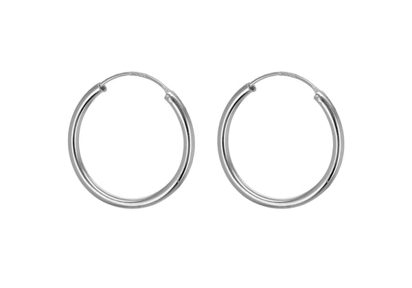 Sterling Silver 19mm Sleeper Hoop Earrings