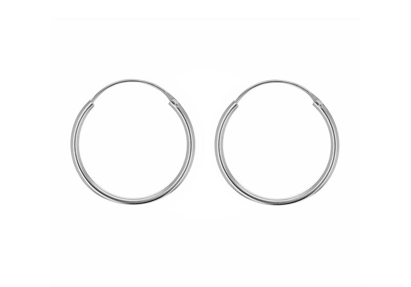 Sterling Silver 25mm Hoop Earrings