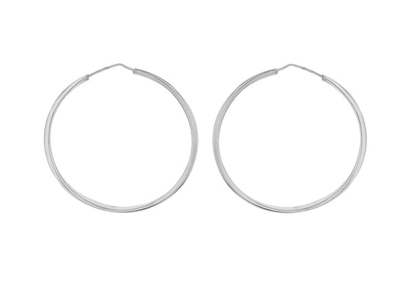 Sterling Silver 45mm Endless Hoop Earrings