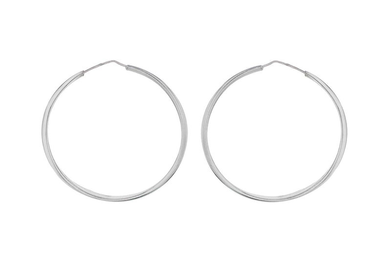 Sterling Silver 45mm Endless Hoop Earrings