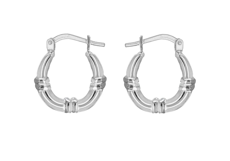 Sterling Silver 19.3mm x 20.5mm Triple-Knot Creole Earrings