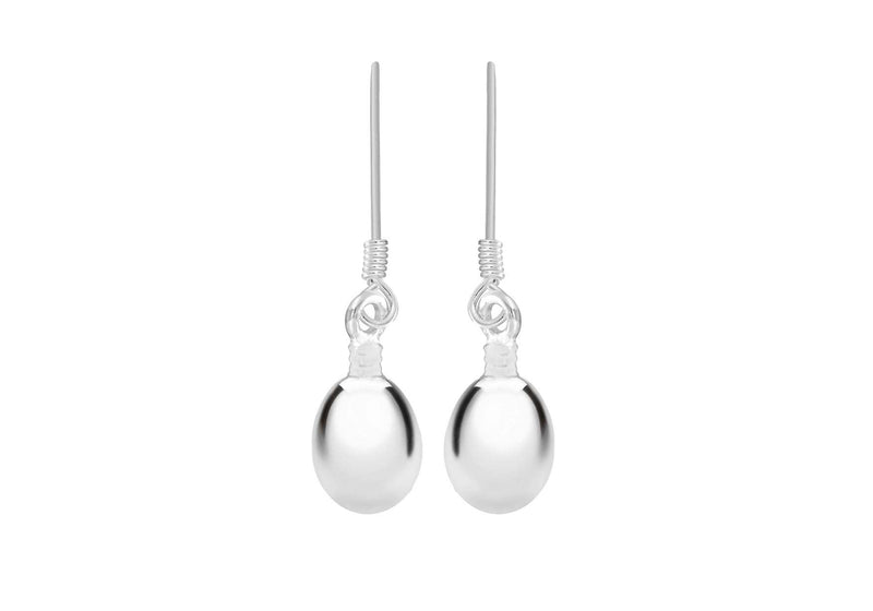 Sterling Silver 6mm x 28mm Blub Drop Earrings