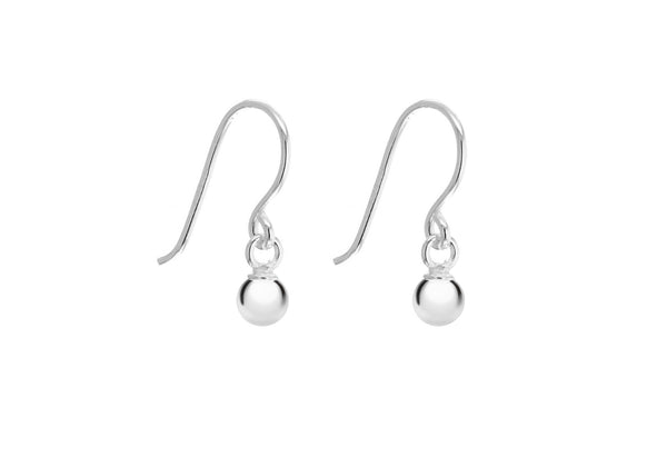 Sterling Silver 4mm Ball Drop Earrings