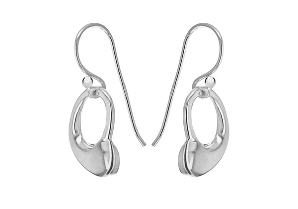 Sterling Silver Open-Heart Drop Earrings