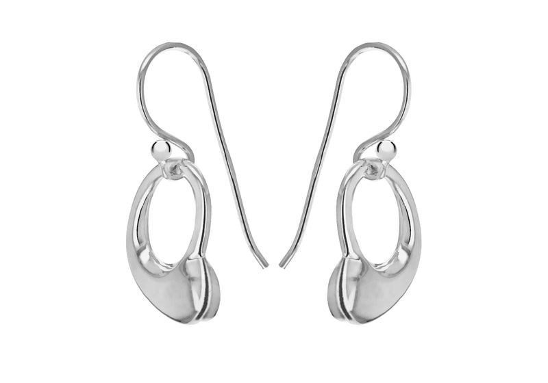 Sterling Silver Open-Heart Drop Earrings