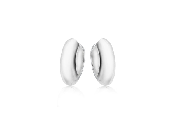 Sterling Silver Plain Hoop Creole Earrings