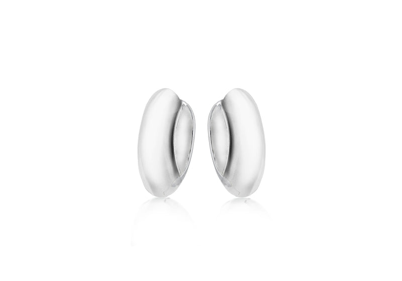 Sterling Silver Plain Hoop Creole Earrings