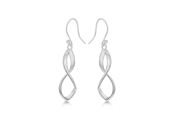 SILVER FIG OF 8 DROP EARRing