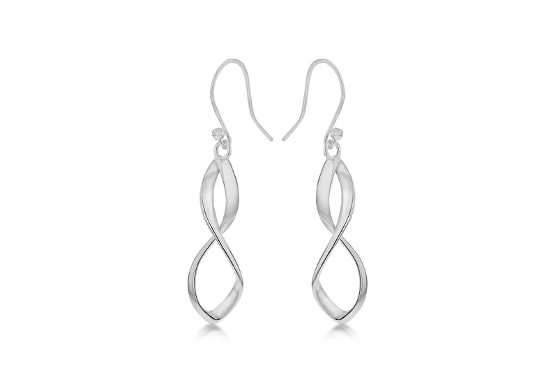 SILVER FIG OF 8 DROP EARRing