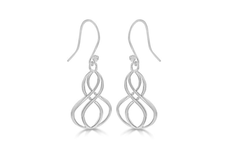 Sterling Silver Drop Hook Earrings 