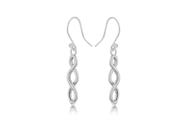 SILVER TWIST WIRE DROP ER9