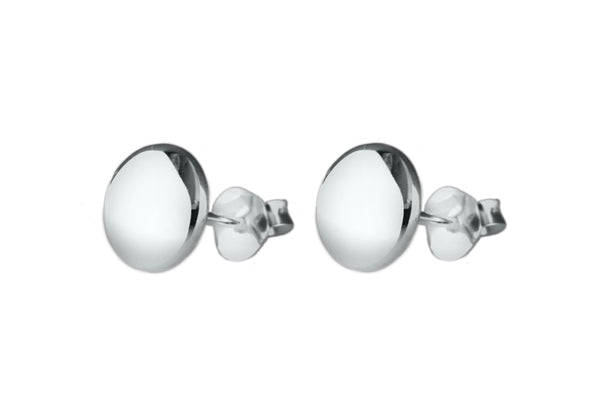 Sterling Silver 4mm Button Stud Earrings