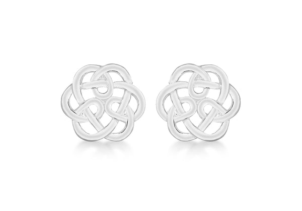 Sterling Silver 9mm Flat elti Stud Earrings