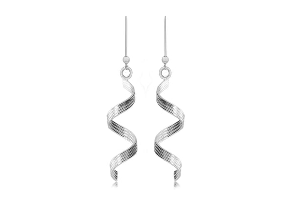 SILVER ORK SREW DROP EARRing