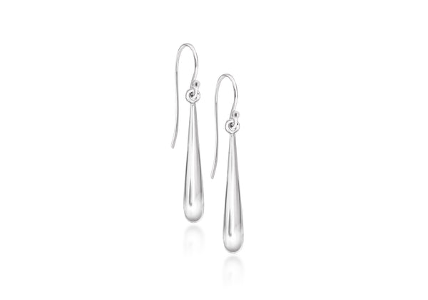 Sterling Silver Elongated Drop Earrings