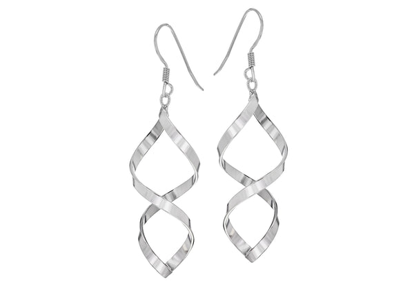 Sterling Silver Spiral Drop Earrings