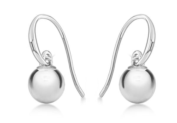 SILVER 8MM BALL FH EARRing