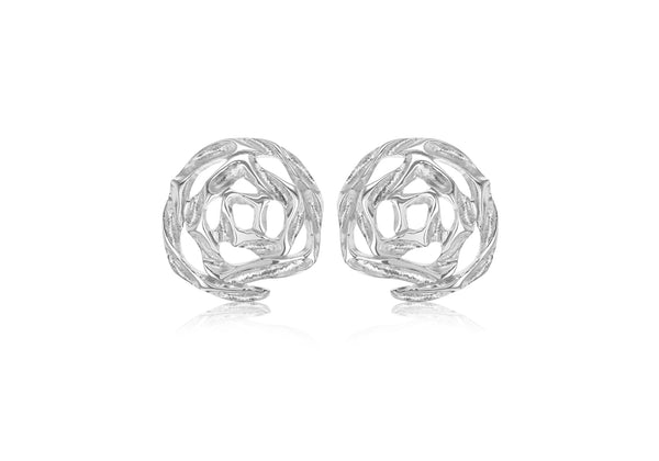 SILVER SWIRL STUD EARRing