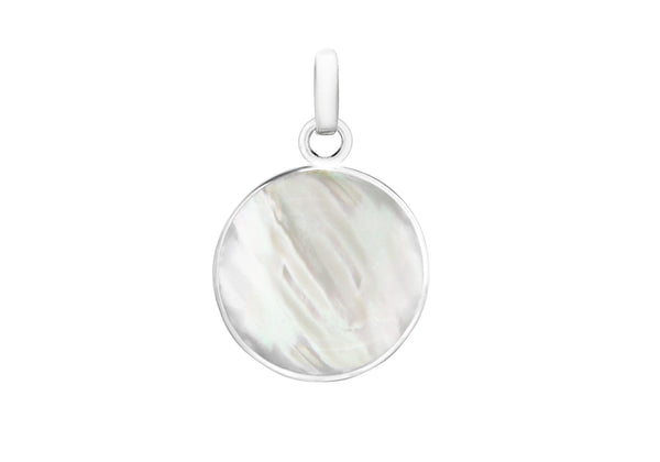 Sterling Silver 22mm x 34mm Mother of Pearl Pendant