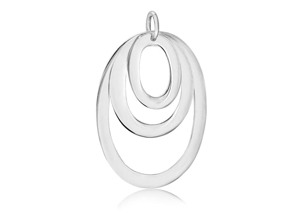 SILVER 3OVAL CutOCut Pendant