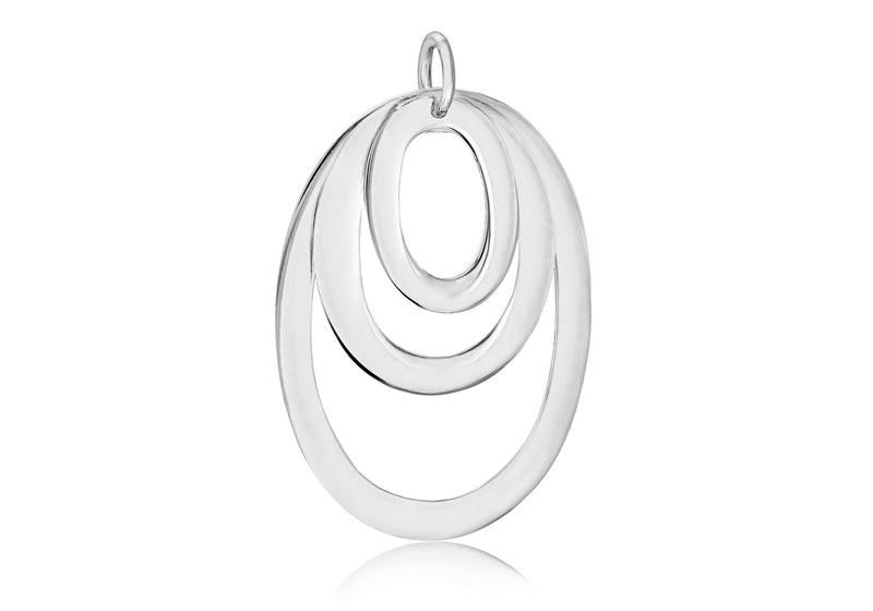 SILVER 3OVAL CutOCut Pendant