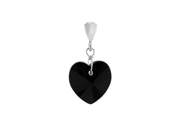 SILVER Black ONYX HRT Pendant