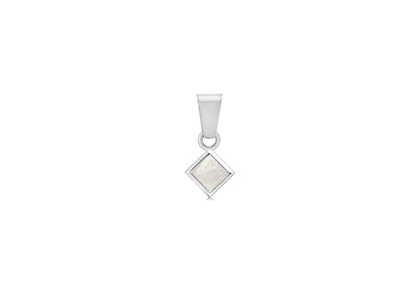 Sterling Silver Mother of Pearl Square Pendant