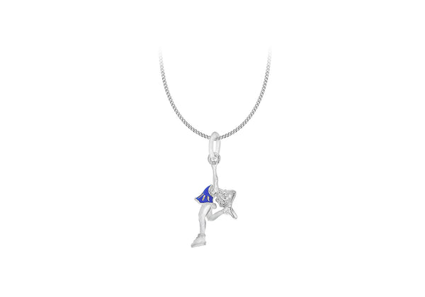 Sterling Silver Ballerina HairCut Spin Pendant