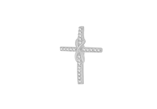 SILVER Zirconia  SMALL Cross Pendant