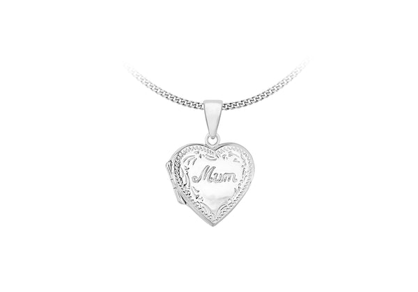 Sterling Silver 'Mum' Heart Locket