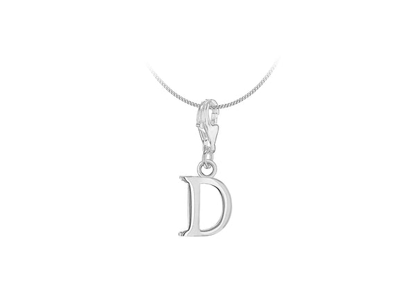 SILVER D PLAIN INITIAL LOB PND9