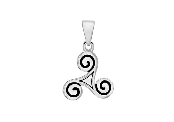 Sterling Silver Oxidised  Triskele Pendant