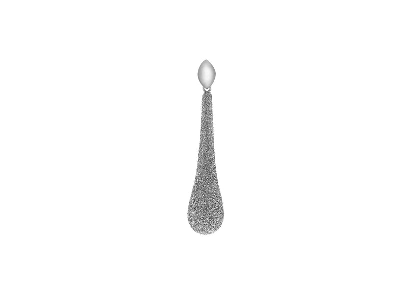 Sterling Silver Stardust Long Teardrop Pendant