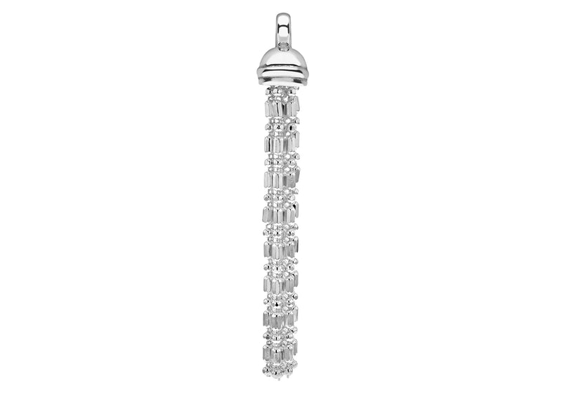 Sterling Silver Bead & Ball Tassel Pendant