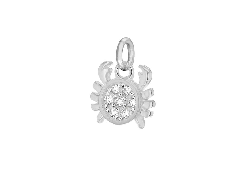 Sterling Silver Zirconia Cancer Horoscope Pendant