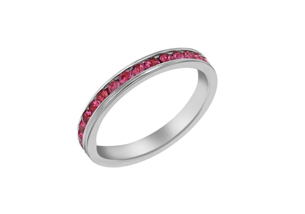 SILVER PINK Crystal ET S Ring