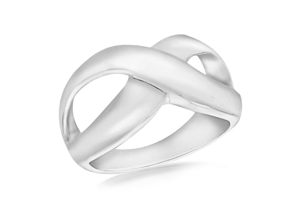 SILVER RHOD CrossOVER Ring