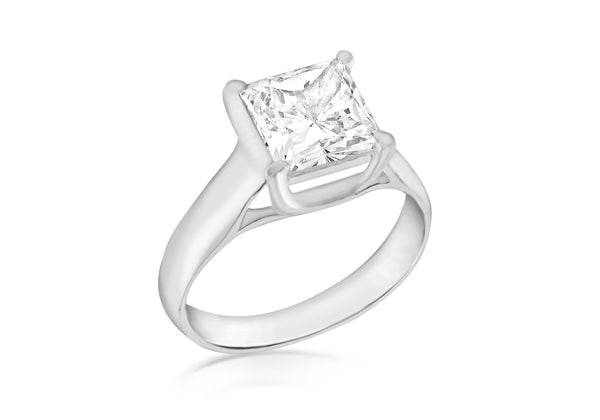 SILVER 8MM SQUARE Zirconia  Ring