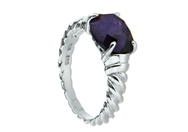 SILVER PURPLE Zirconia  Ring