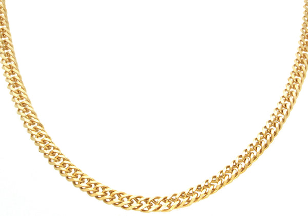 cYellow Gold Plated Sterling Silver Fancy Double Curb Chain