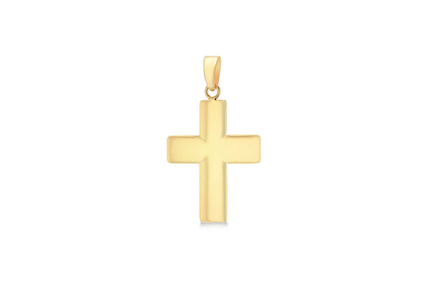 SILVER 2MGP SOLID Cross Pendant