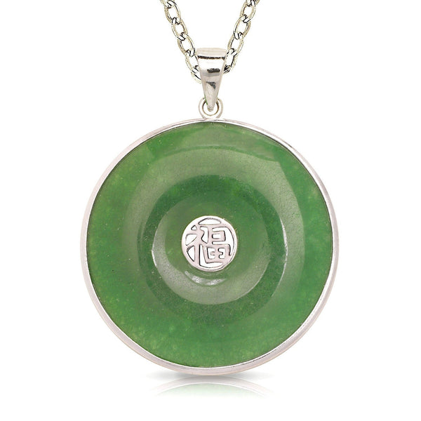 Natural Green Jade Necklace Pendant Hand-Carved Lucky Amulet Chain Chic  Gift new | eBay