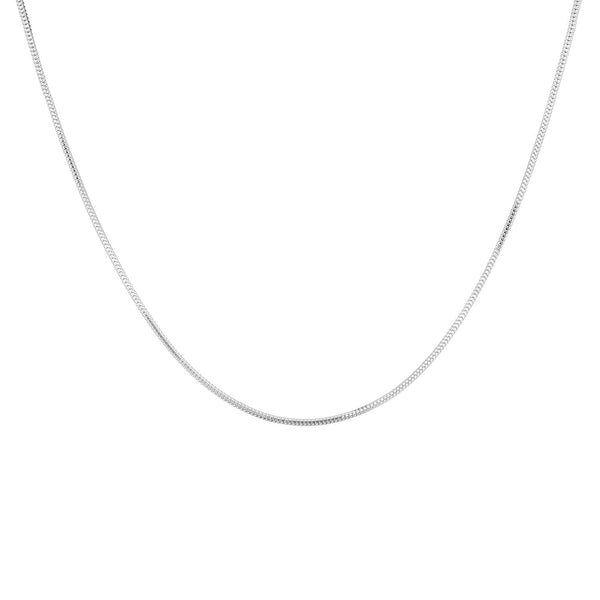 9ct White Gold 50 Round Snake Chain