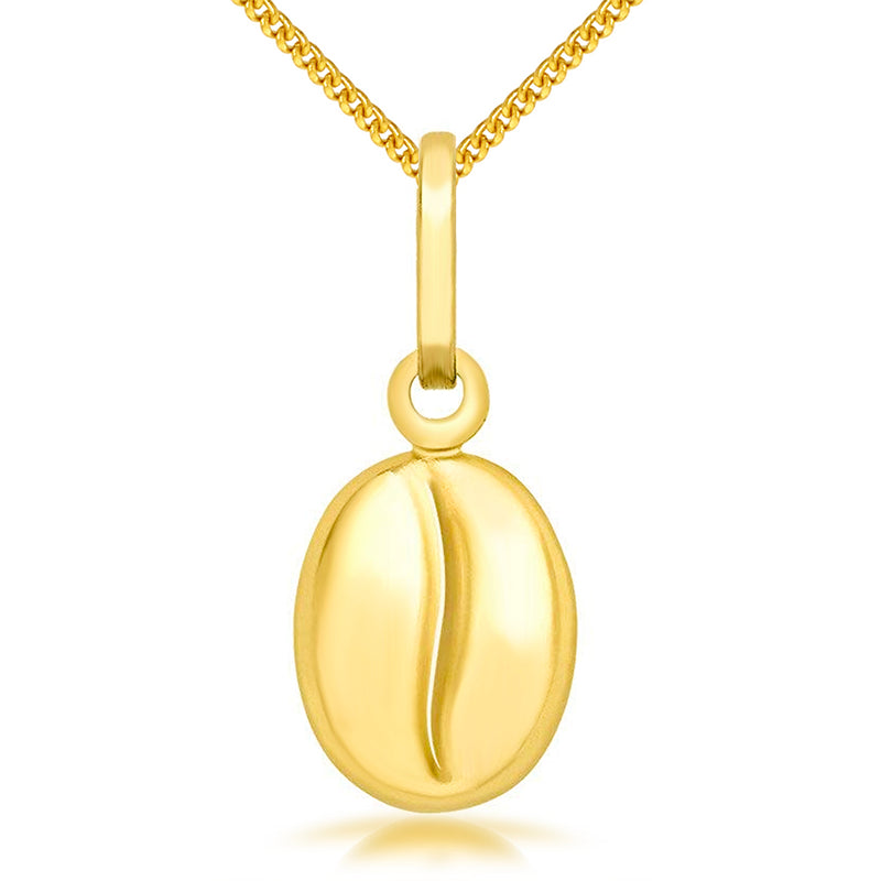 9ct Yellow Gold Coffee Bean Pendant