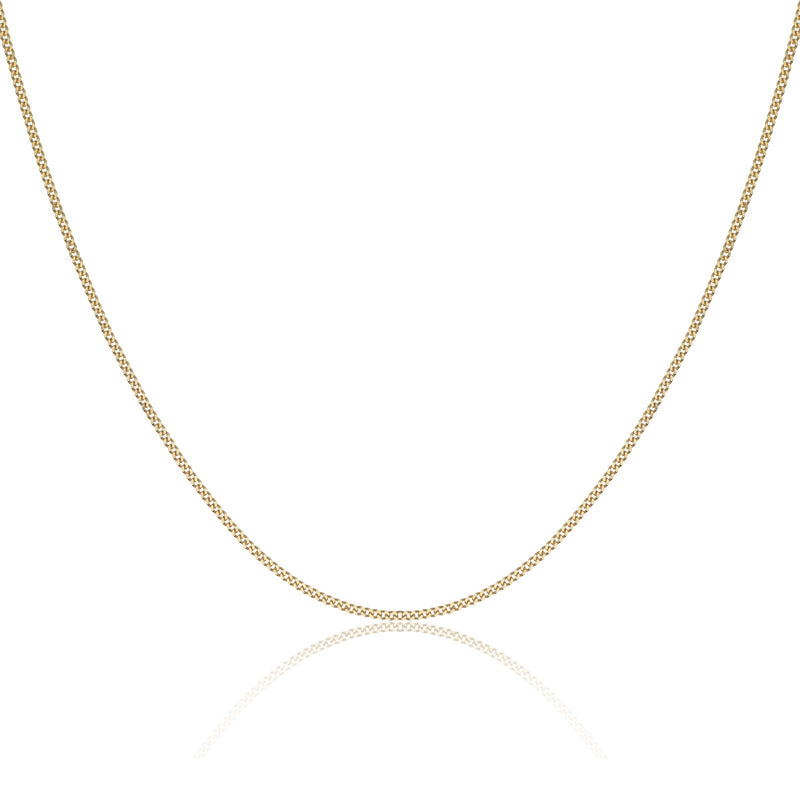 9ct Yellow Gold 35 Diamond Cut Curb Chain