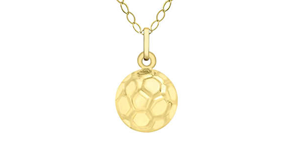 9ct Yellow Gold Football Pendant