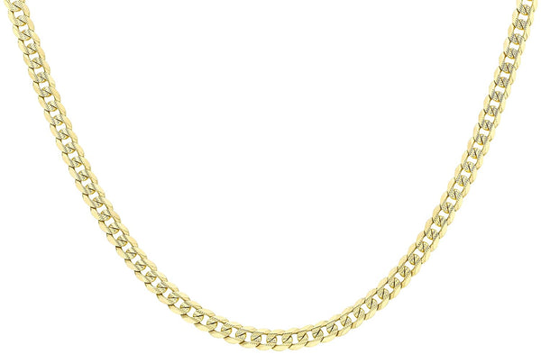 9ct Yellow Gold 140 Diamond Cut Motif Flat Curb Chain